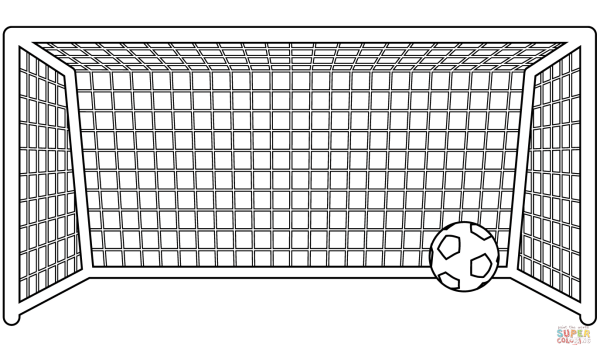 Футбольные ворота раскраска