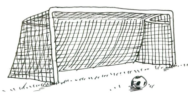 Футбольное поле карандашом