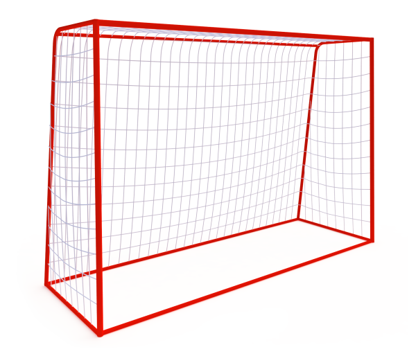 Ворота хоккейные сбоку вектор