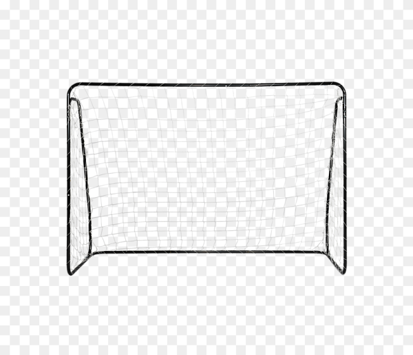 Футбольные ворота на прозрачном фоне