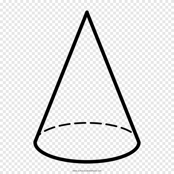 Поэтапное рисование конуса