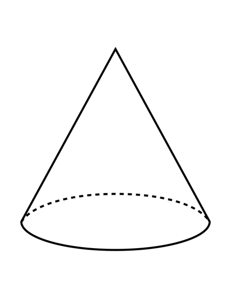 Построение конуса в перспективе