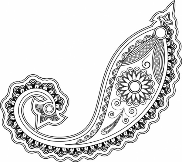 Пейслийские огурцы узор