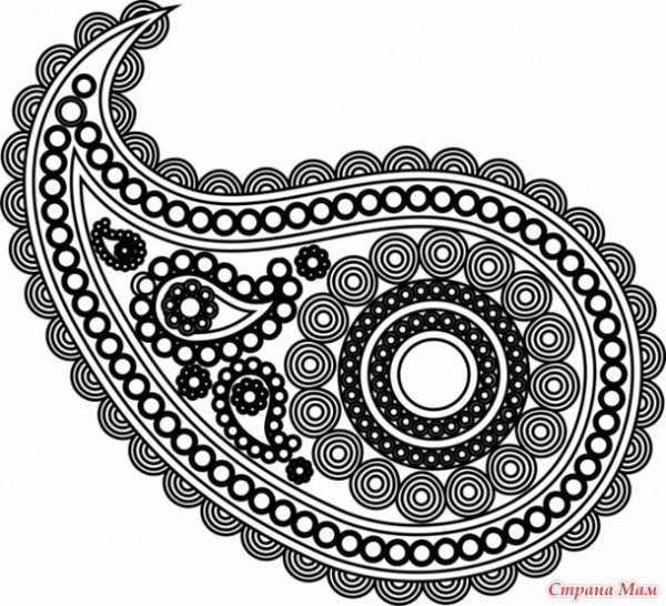 Индийский огурец орнамент