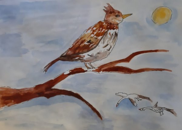 Иллюстрация к романсу Глинки Жаворонок