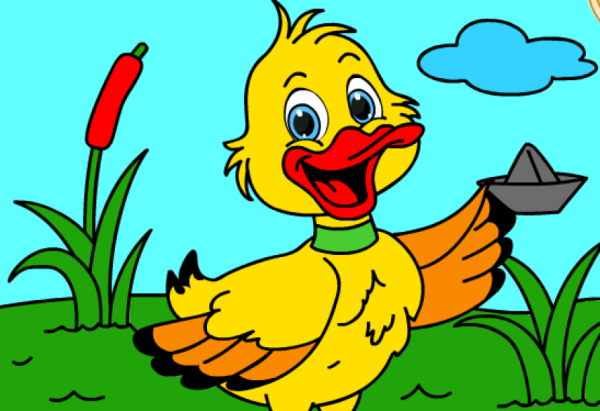 Утенок раскраска