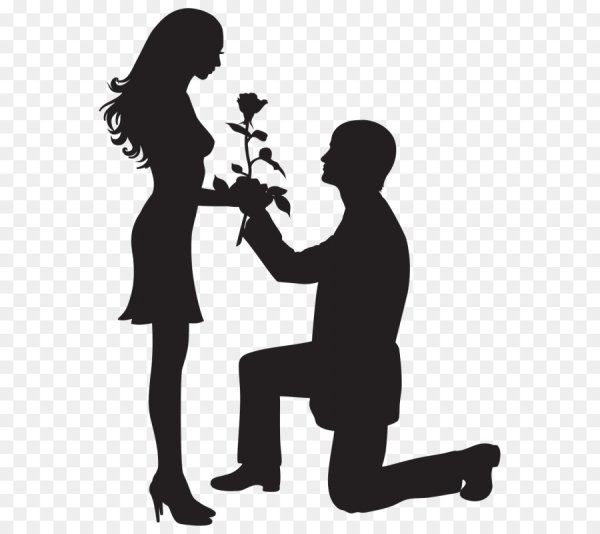 Влюбленные силуэт