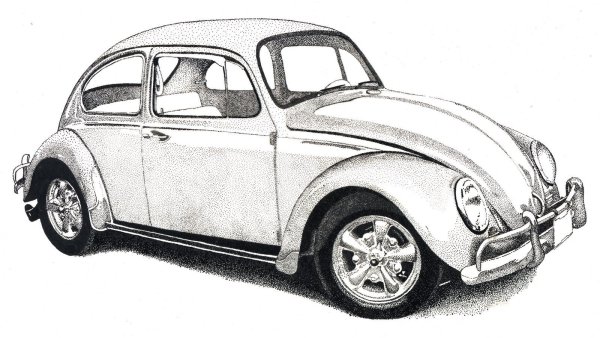 Volkswagen Beetle 1938 раскраска