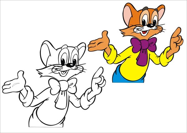 Кот Леопольд на велосипеде