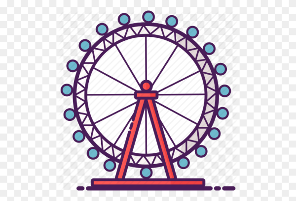 Колесо обозрения Лондон вектор