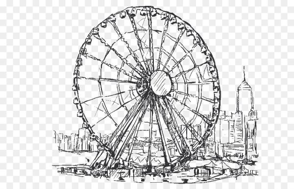 Колесо обозрения нарисовать