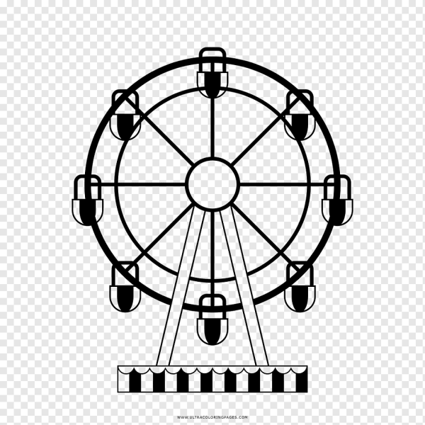 Колесо обозрения раскраска для детей