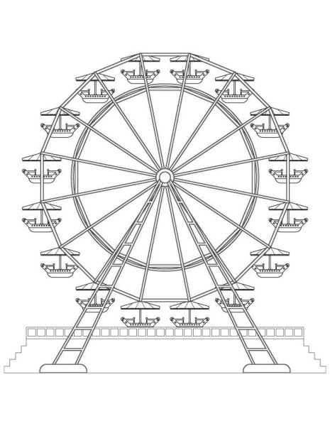 Колесо обозрения силуэт