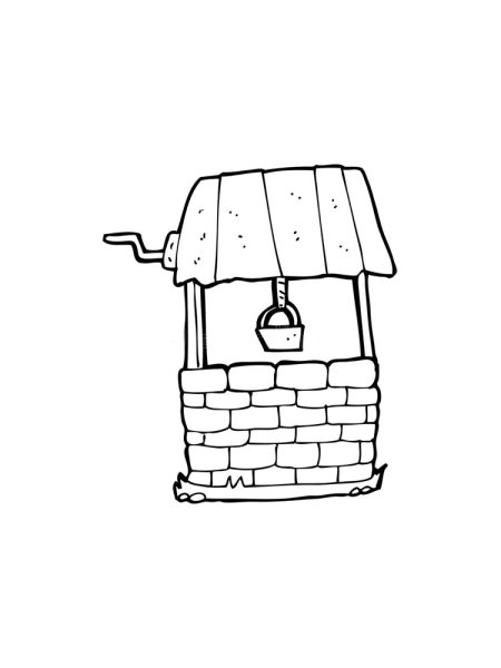 Колодец раскраска