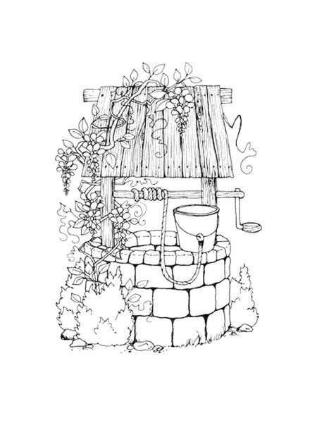 Колодец раскраска