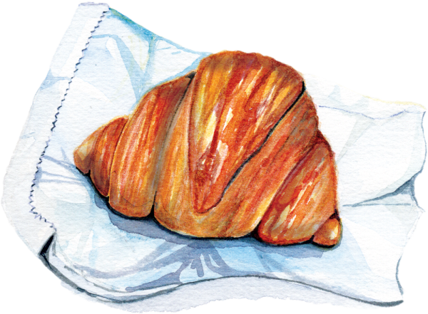 Круассаны набросок