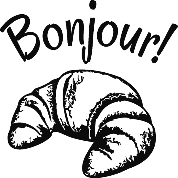 Круассан черно белый