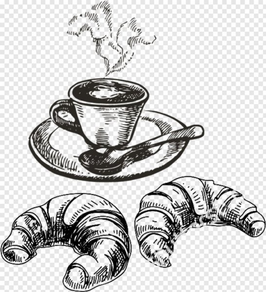 Круассан нарисованный