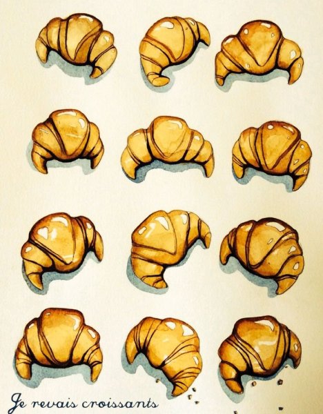Круассан рисунок