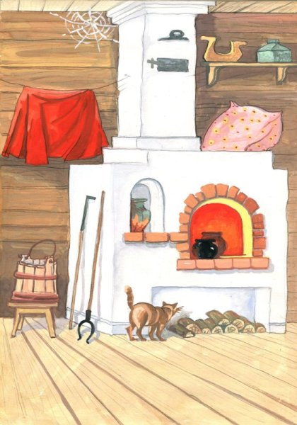 Иллюстрация русской избы