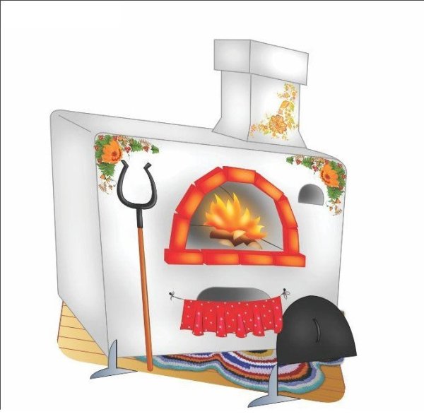 Русская печь рисунок