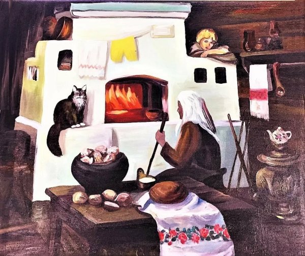 Русская печь рисунок