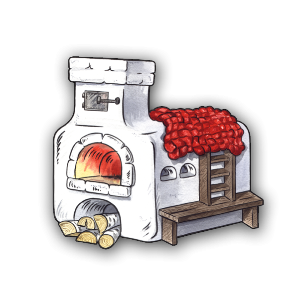 Рисунок русской печи