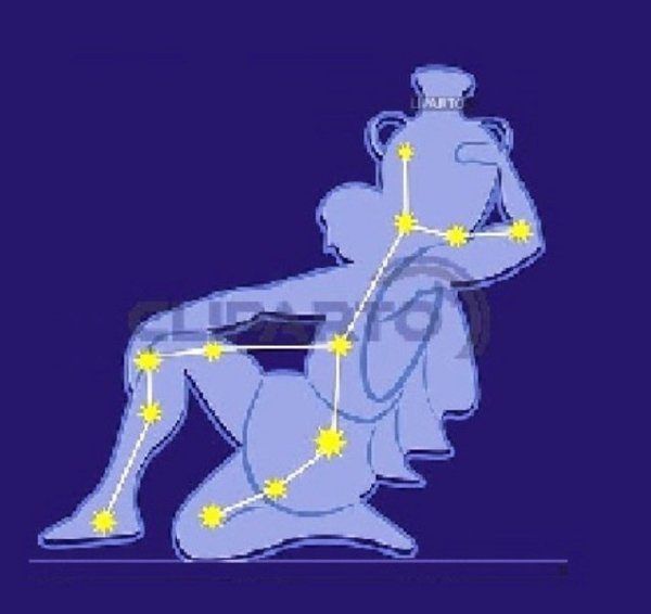 Созвездие Водолея тату эскиз