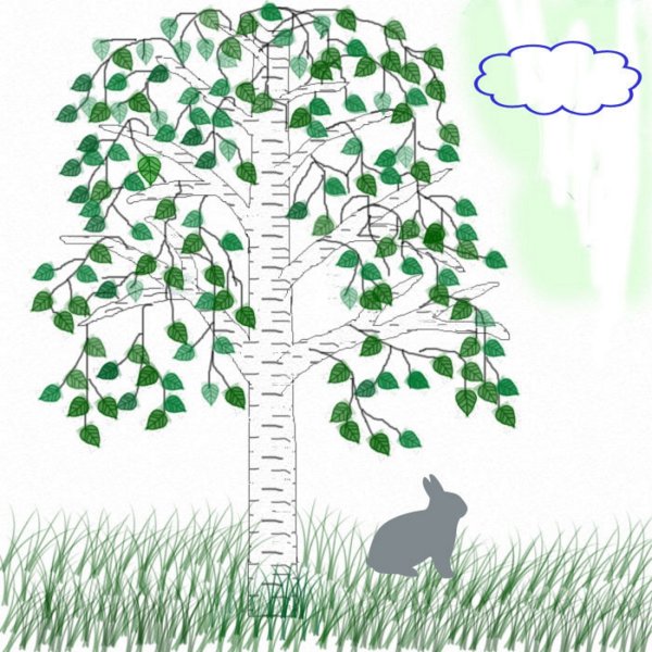 Деревья летом для детей