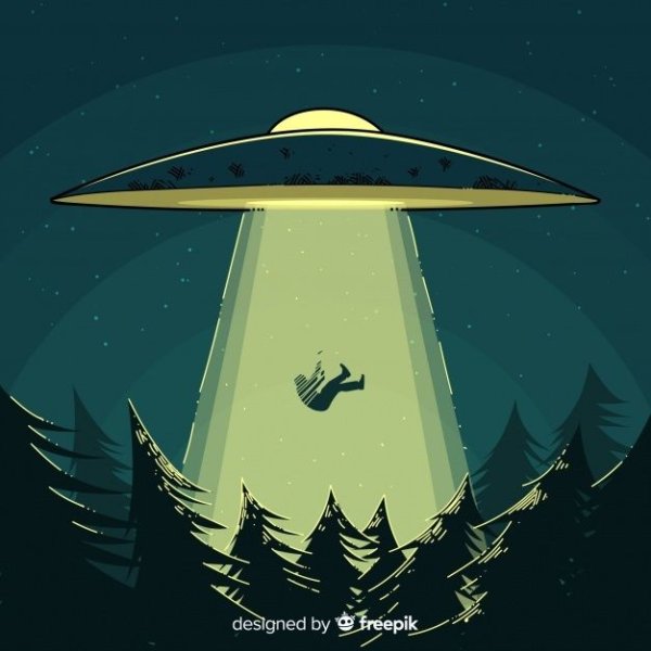 Летающая тарелка арт Минимализм