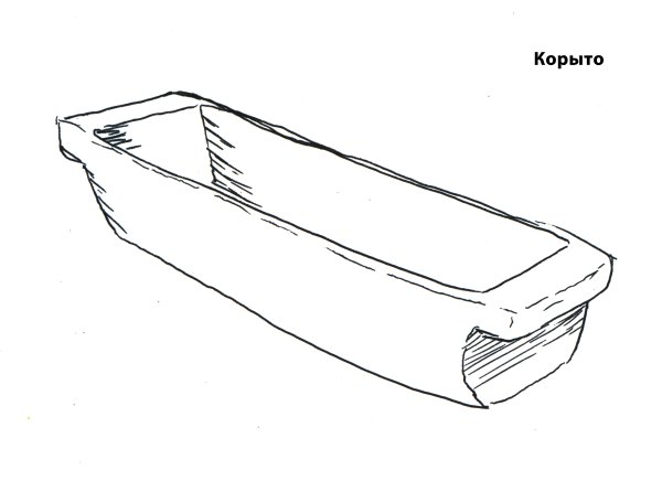 Корыто раскраска