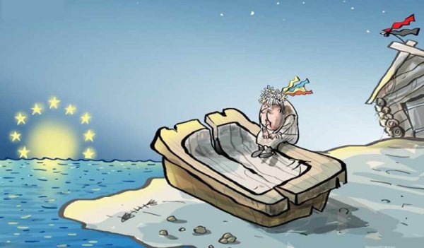 Старуха Украина у разбитого корыта