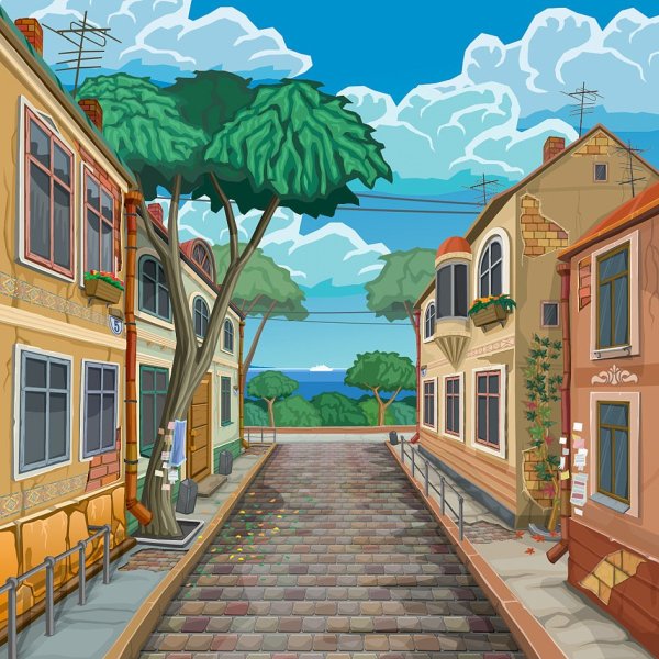 Мультяшные улицы города