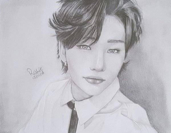 Минхо Stray Kids срисовка