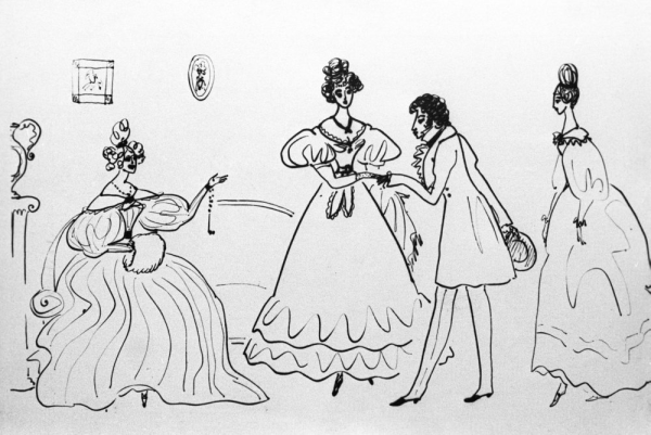 Рисунки Нади Рушевой Пушкин