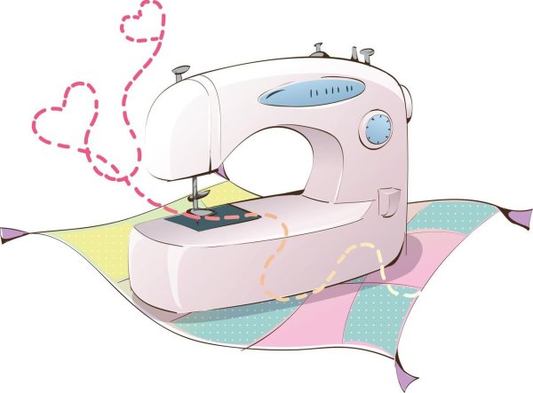Векторная швейная машинка