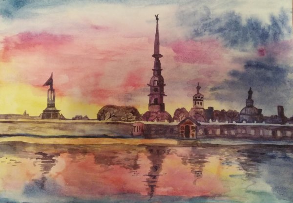 Санкт-Петербург Петропавловская крепость вектор