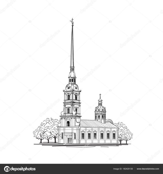 Петропавловская крепость контур