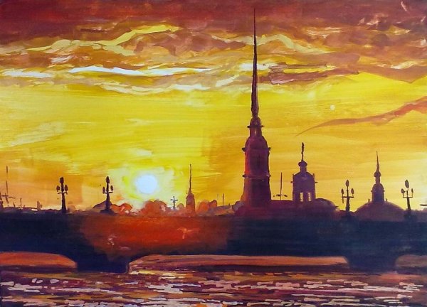 Санкт-Петербург зарисовки Петропавловская крепость