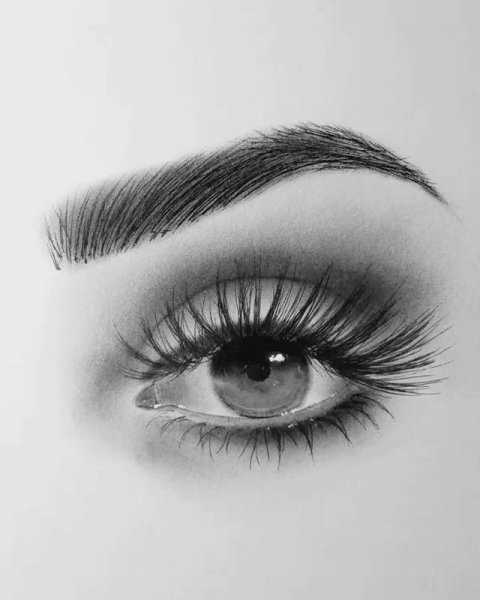 Ресницы карандашом