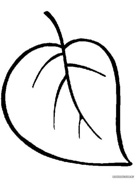 Листья раскраска для детей