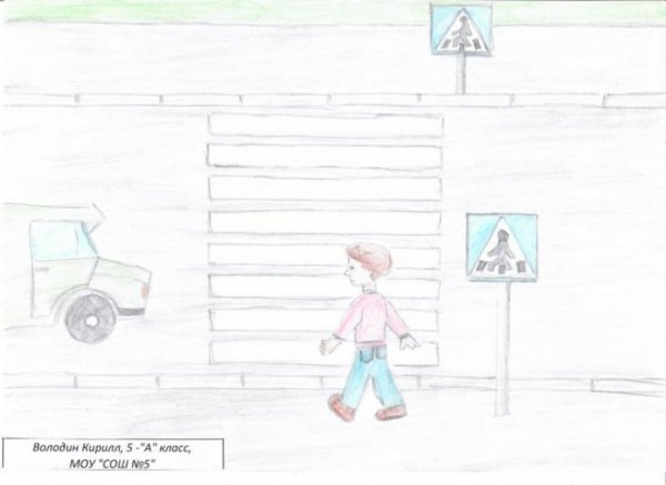 Рисунок на тему будь умным пешеходом