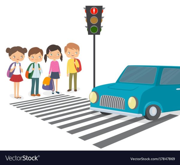 Мальчик переходит дорогу