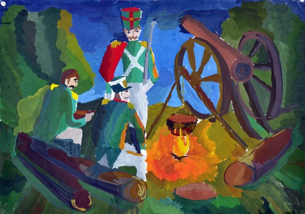 Иллюстрация к произведению Лермонтова Бородино