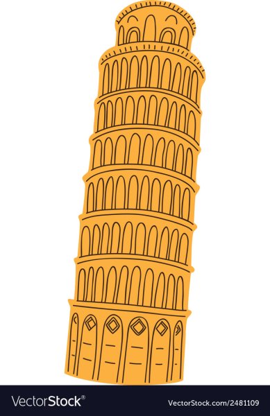 Башня на белом фоне