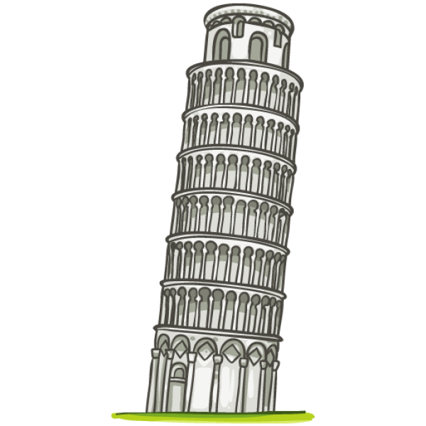Пизанская башня раскраска