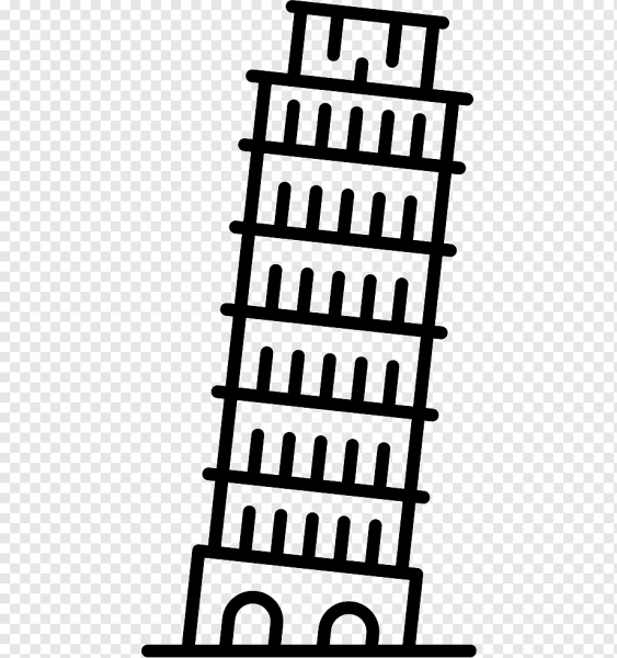 Пизанская башня карандашом