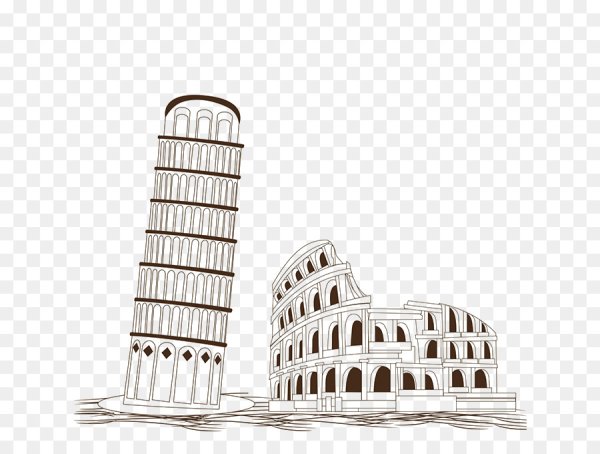 Пизанская башня раскраска