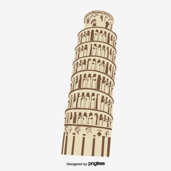 Пизанская башня рисунок для детей