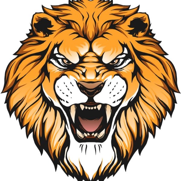 Эскиз Льва с открытой пастью